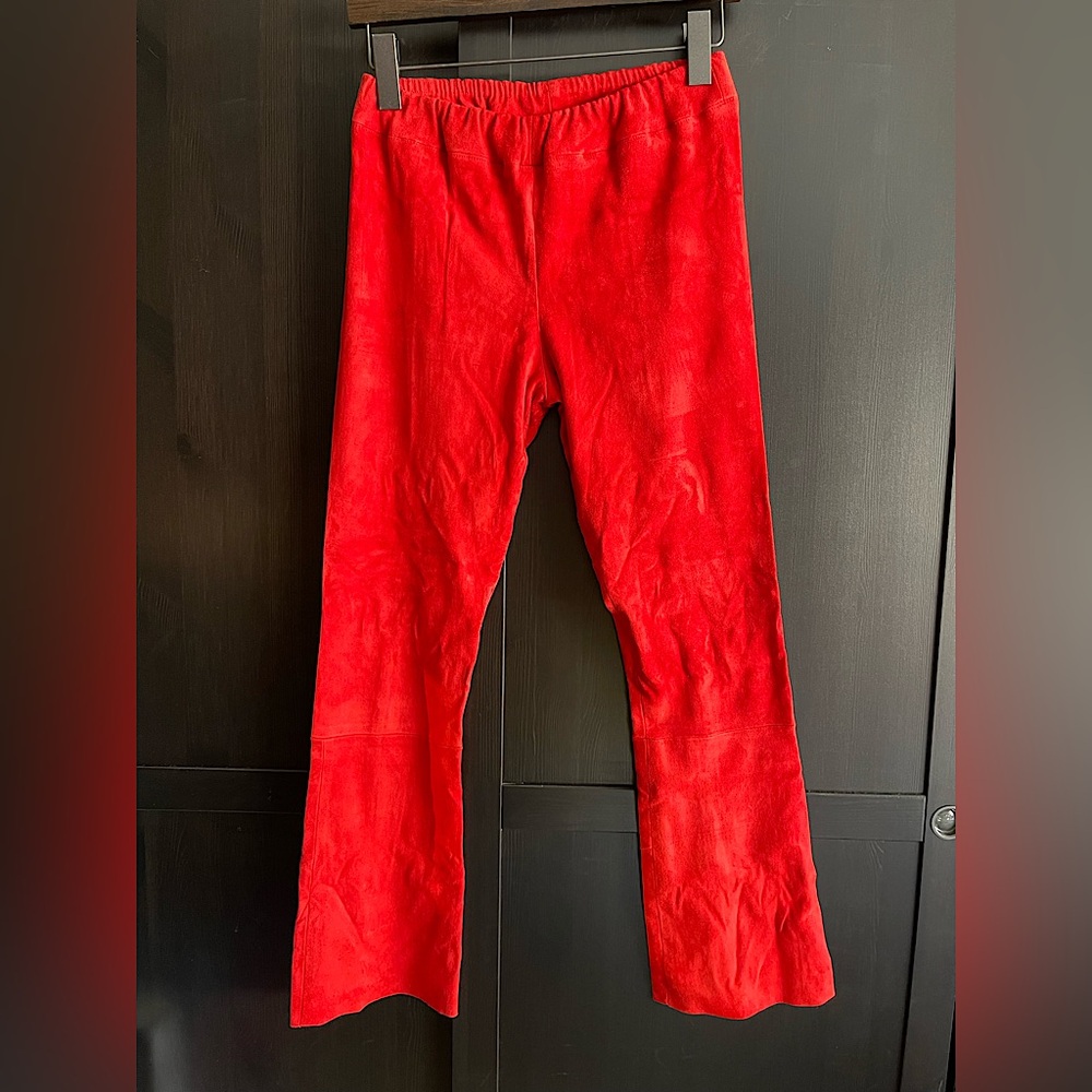 Shari’s Place Red Suede Pant - Women’s Size 10